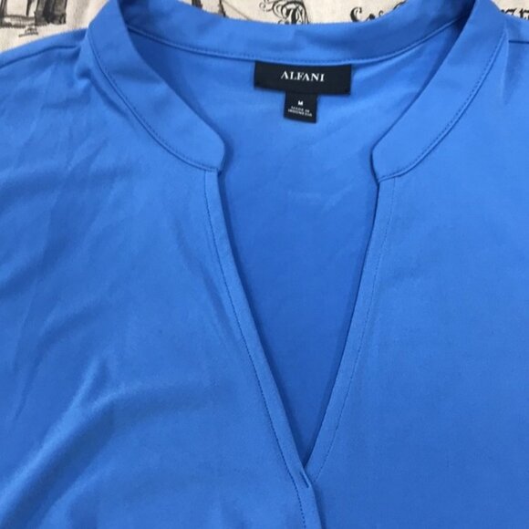 Alfani Faux-Wrap Surplice Top - Picture 4 of 6